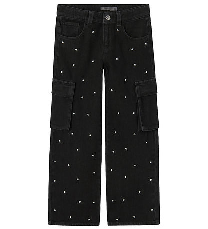 Name It Jeans - NkfRose - Wide Cargo - Blåck Denim