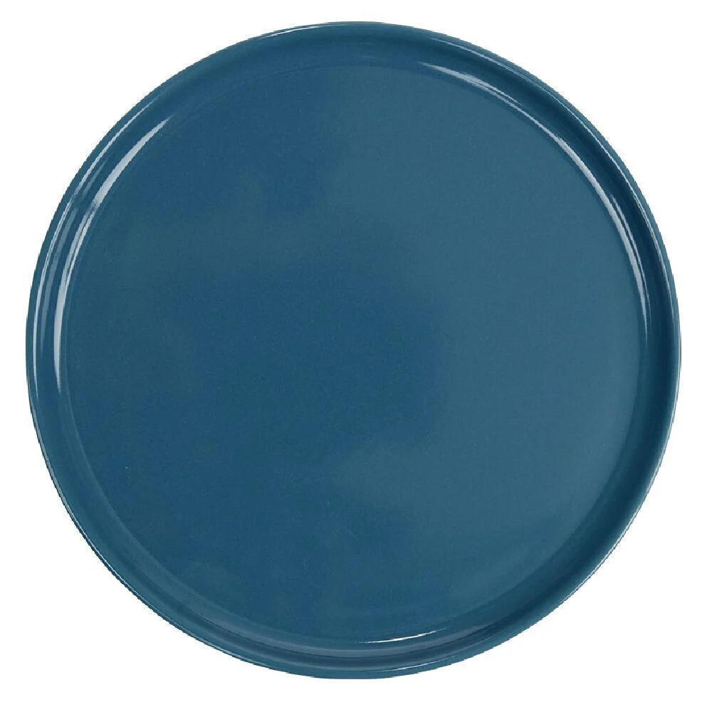Assiette à dessert ronde Nordic porcelaine bleu