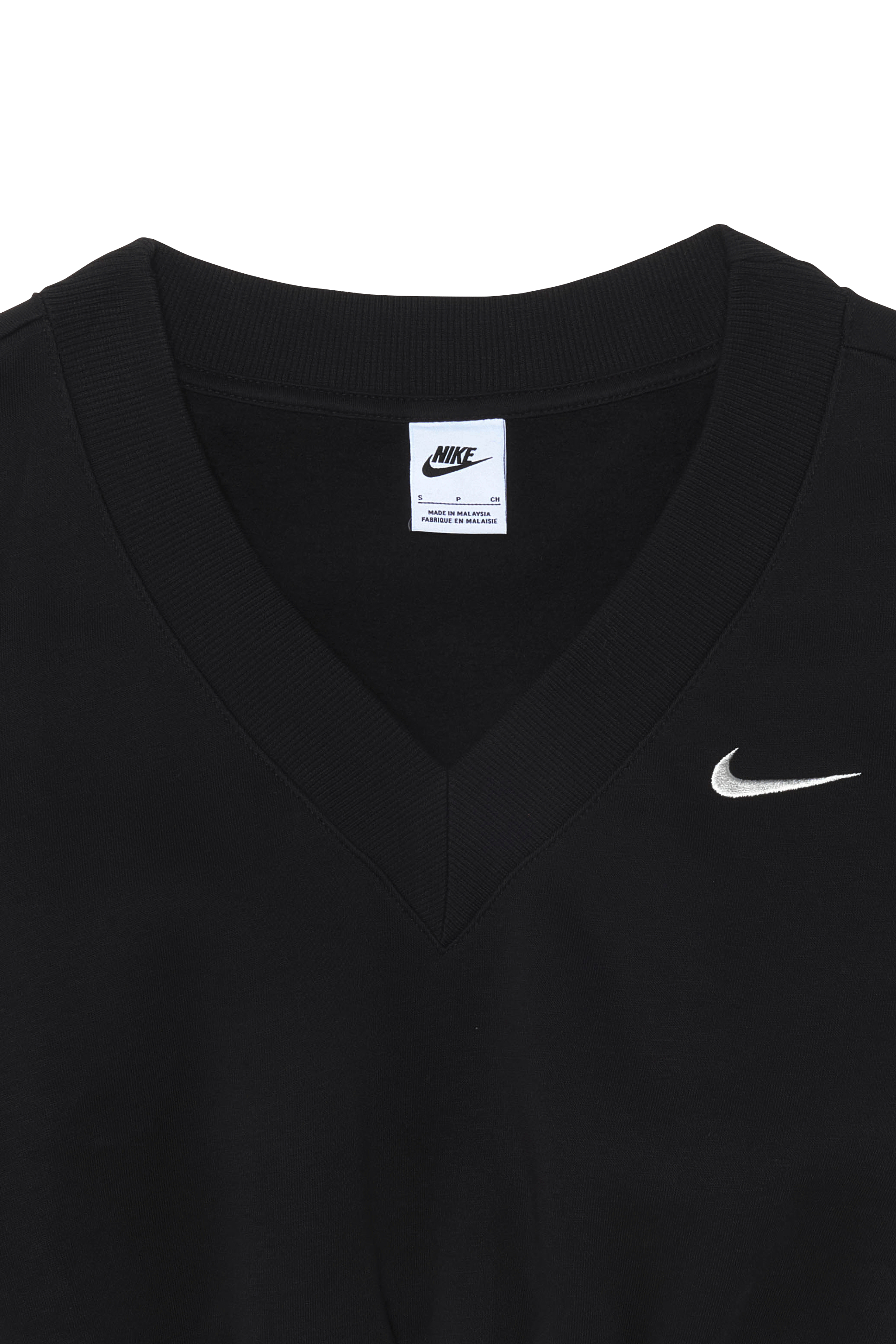NIKE Sweatshirt W NSW PHNX FLC CROP VNECK Noir