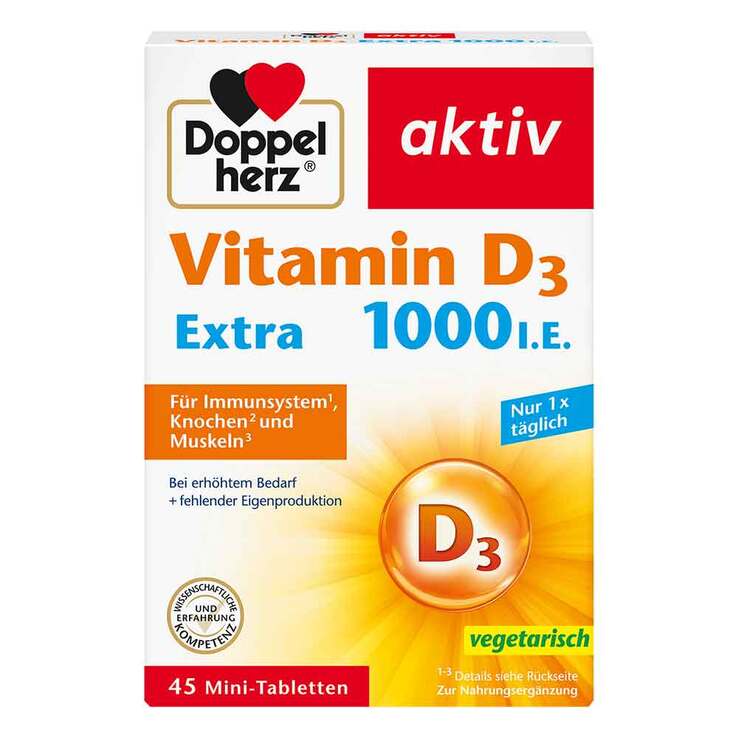 Doppelherz Vitamin D 1.000 I.E. extra Tabletten, 45 St