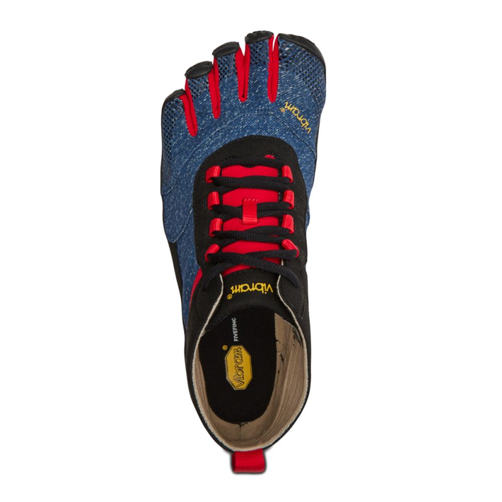 Five Fingers V-TREK - Chaussures randonné Homme jeans/rouge