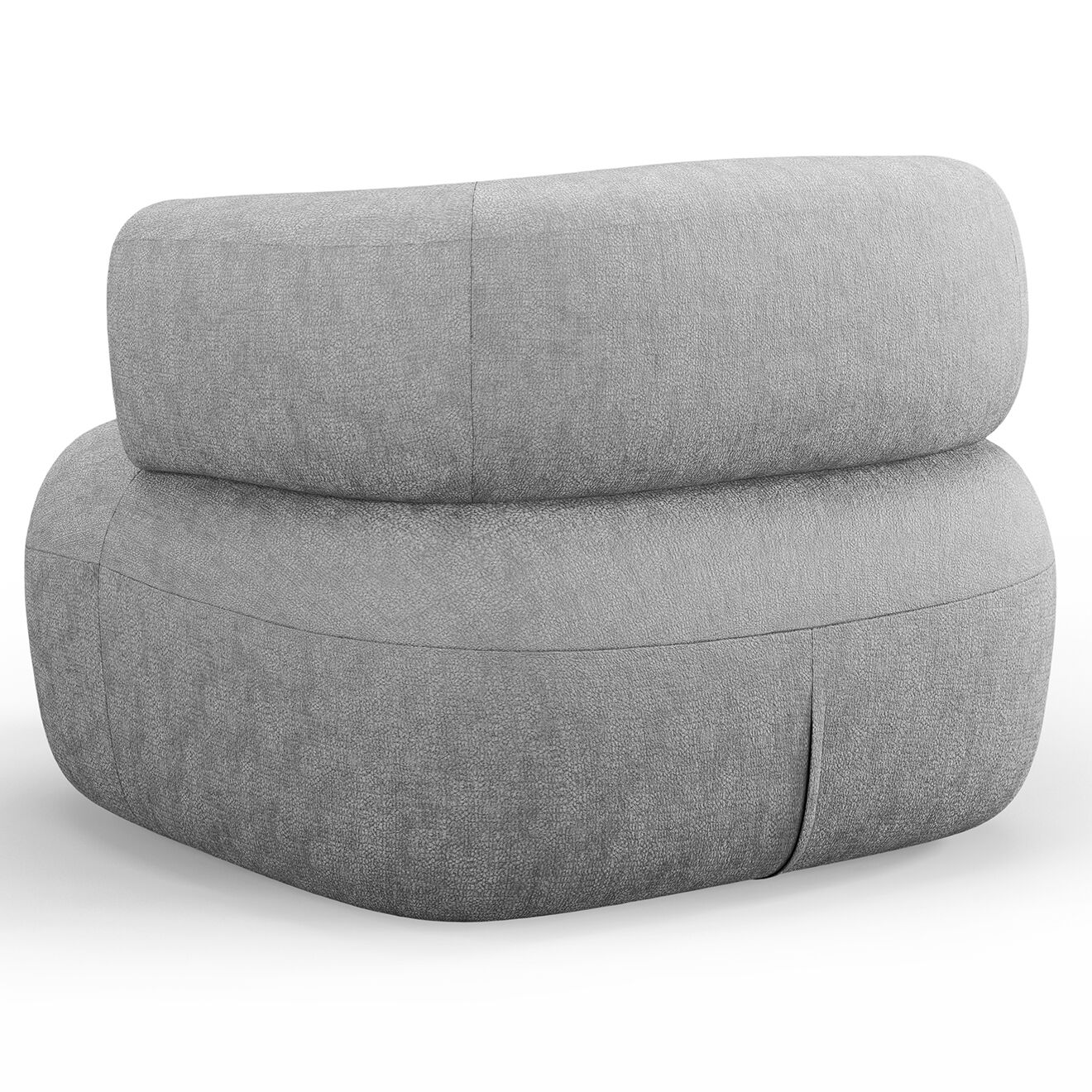 Micadoni Fauteuil Jenny gris - 90x88x73 cm