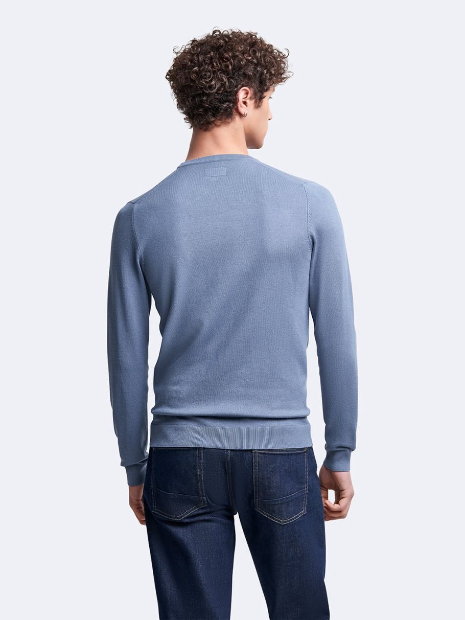 Pull col rond en viscose certifiée