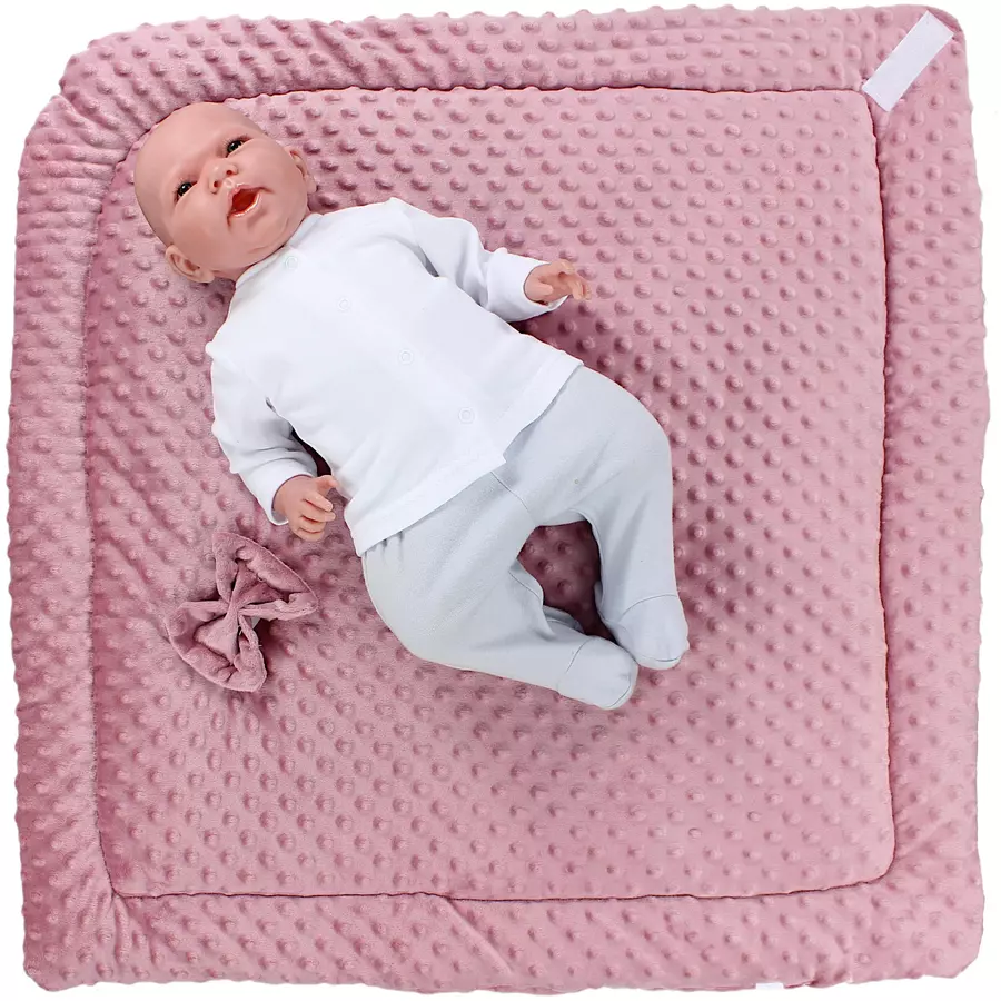 TupTam Baby Winter Einschlagdecke Warm Wattiert Minky altrosa