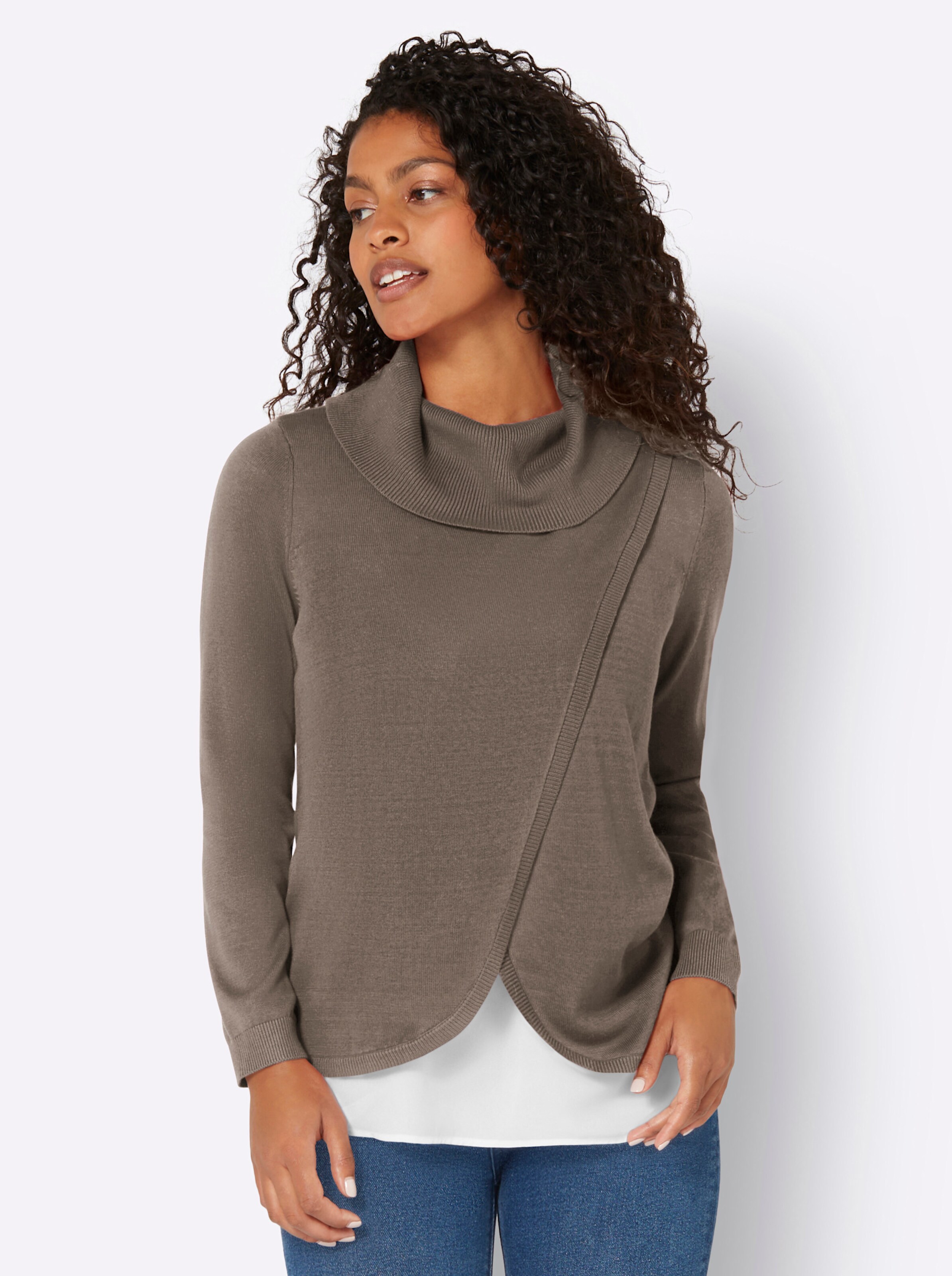 Pullover in taupe