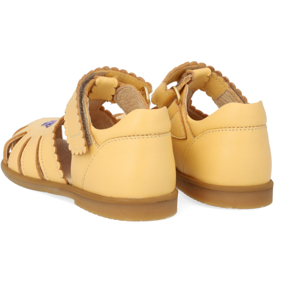 Køb Angulus Mellow Yellow Sandal Med Lukket Tå Og Sommerfugl