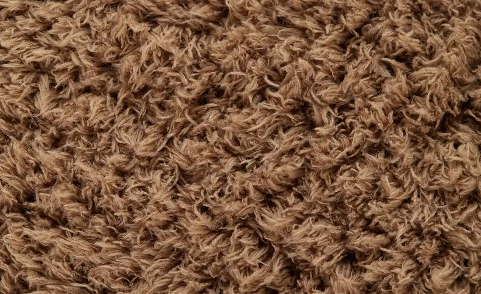 HOME STORY Badteppich Curly 50 cm Braun