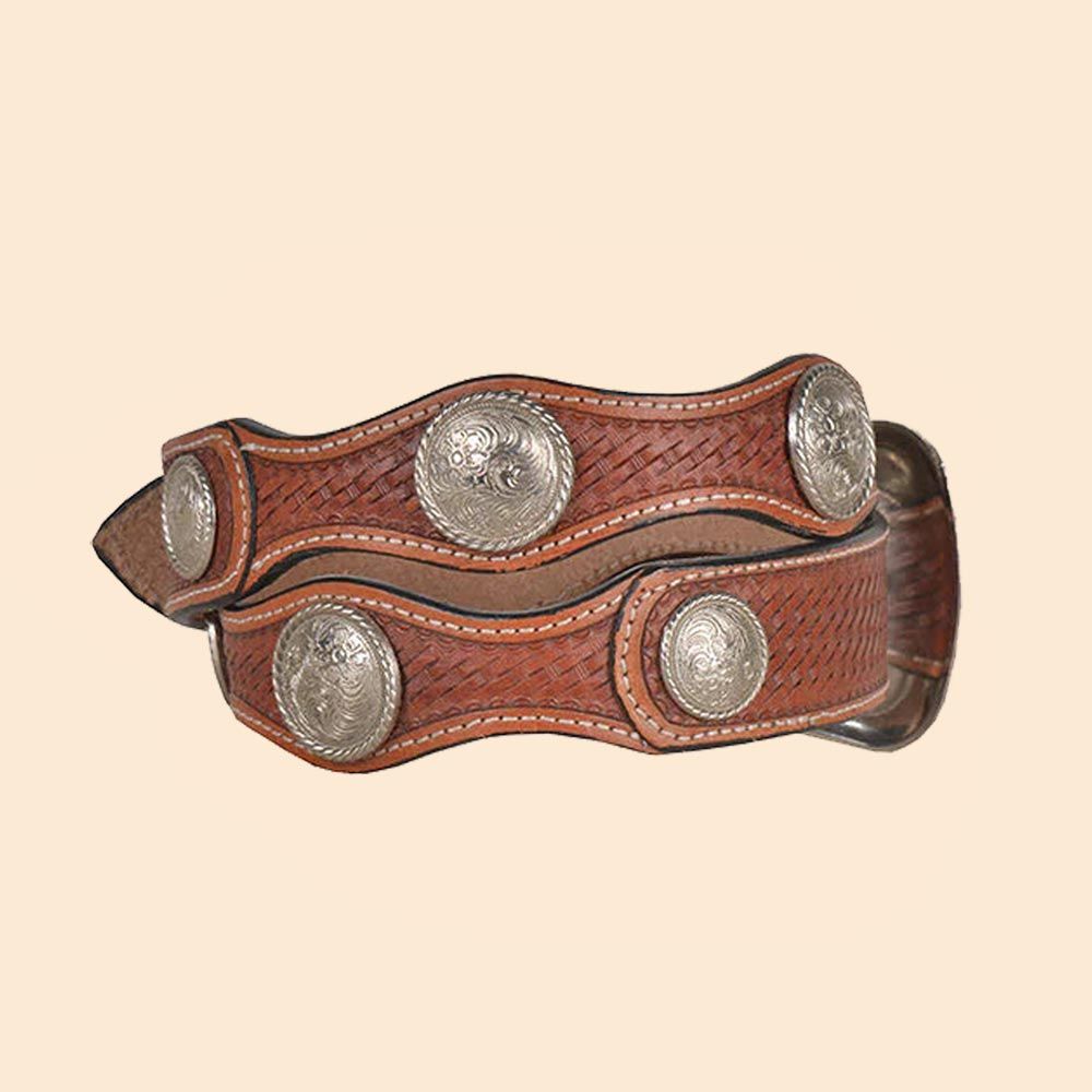 Myra Bag Rustic Woods Hand-Tooled Leather Belt