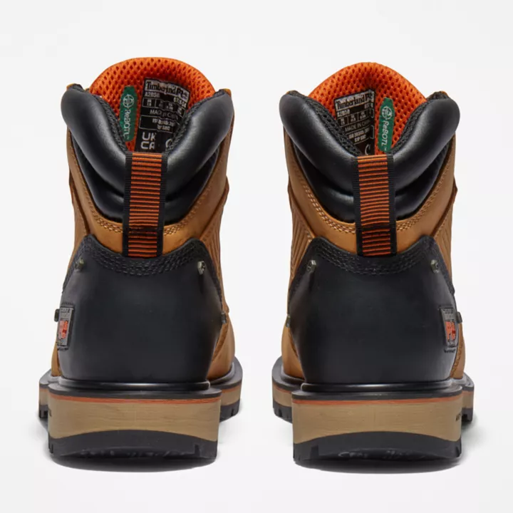Bota de trabalho Ballast de 6 polegadas com biqueira reforçada para homens, na cor amarela.