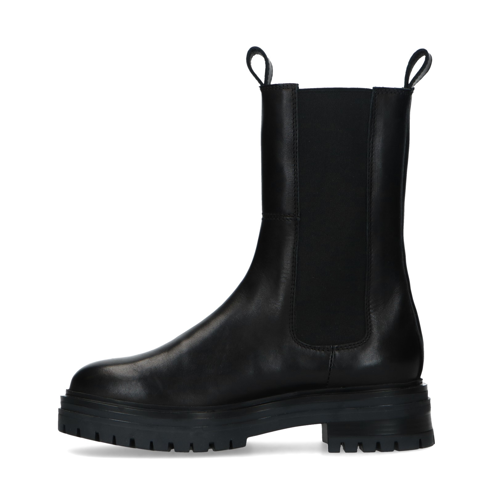 Zwarte leren chelsea boots