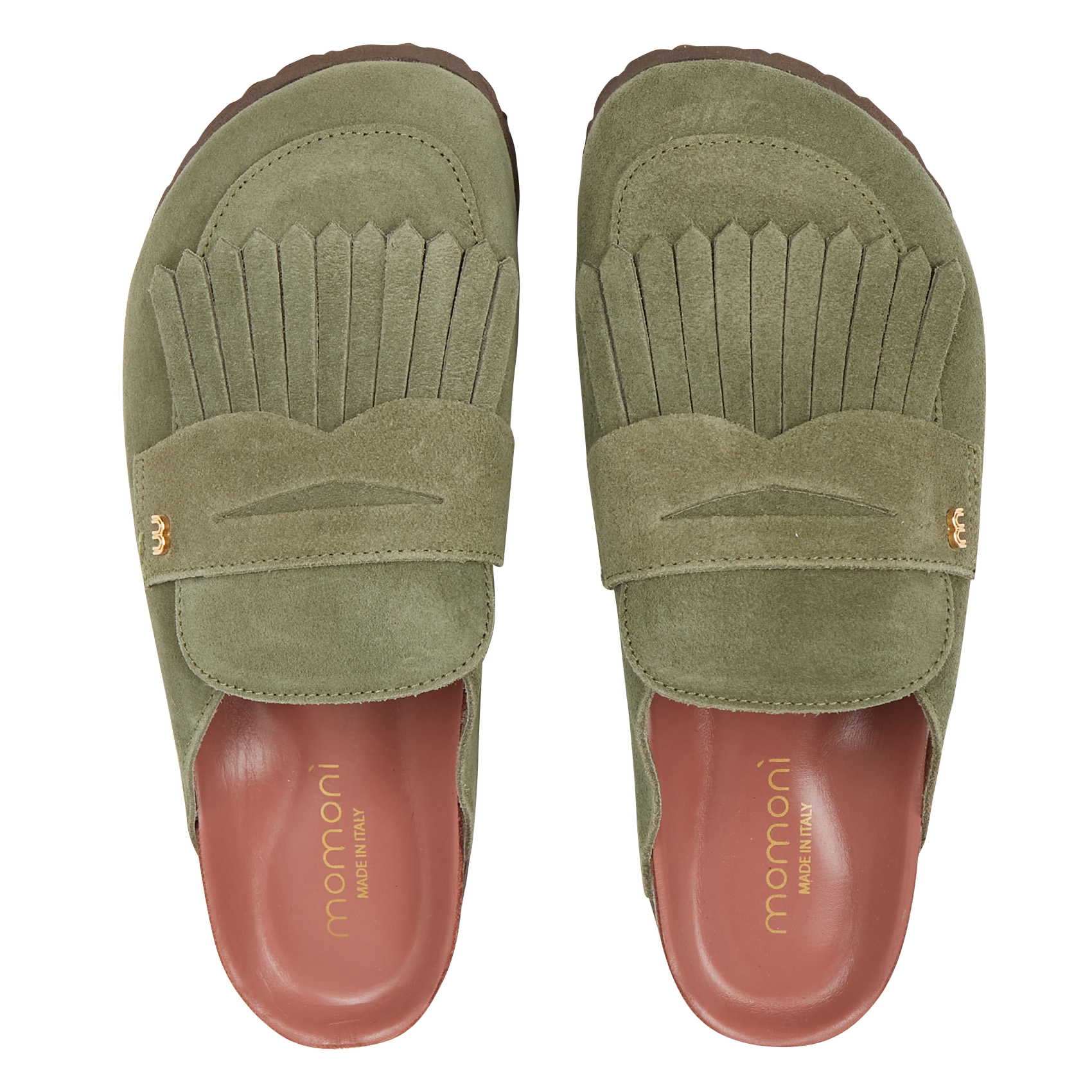 PIERRICH - Mules plates en cuir | Vert