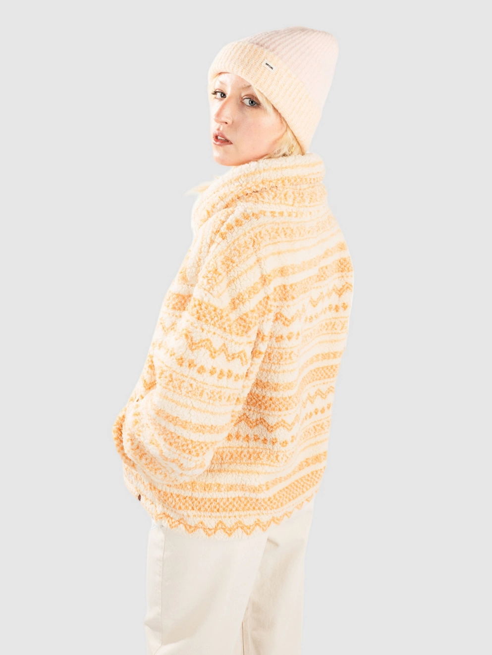 Rip Curl La Isla Polar Fleece Zip Hoodie off white