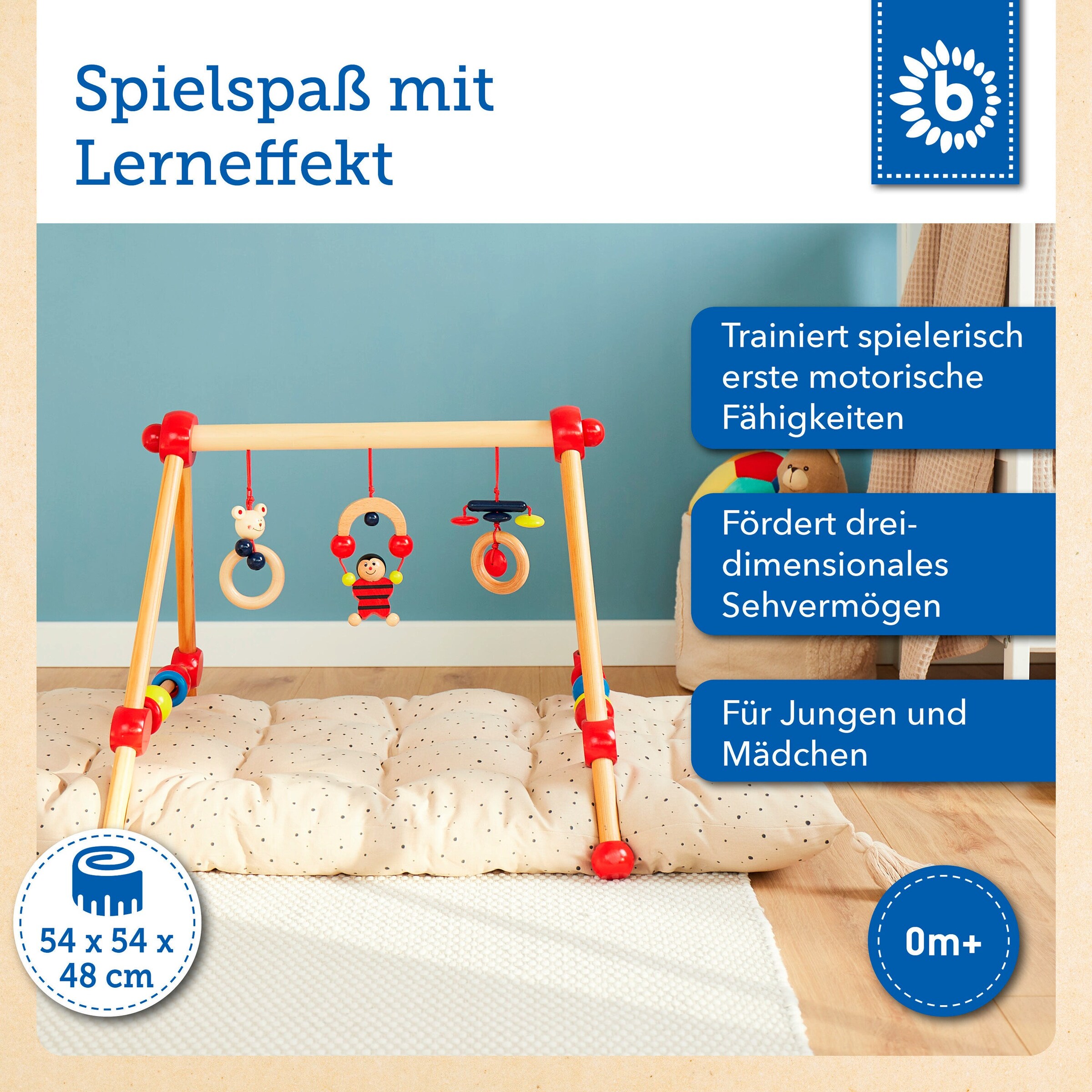 Bieco Spielbogen aus Holz Babys Rot