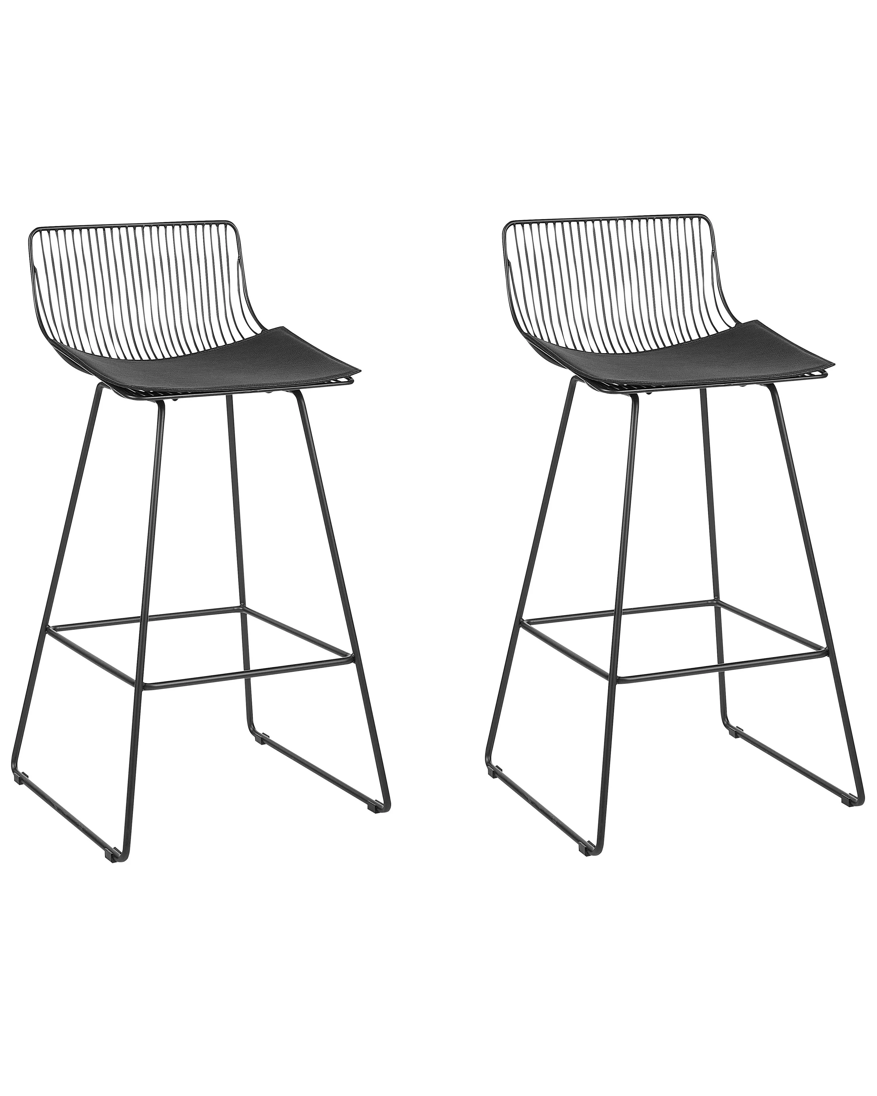 Set van 2 barstoelen FREDONIA Metaal Zwart