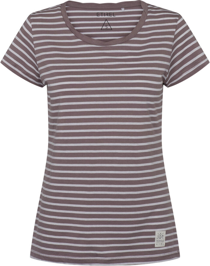 Etirel Nautic Stripe T-Shirt Brun