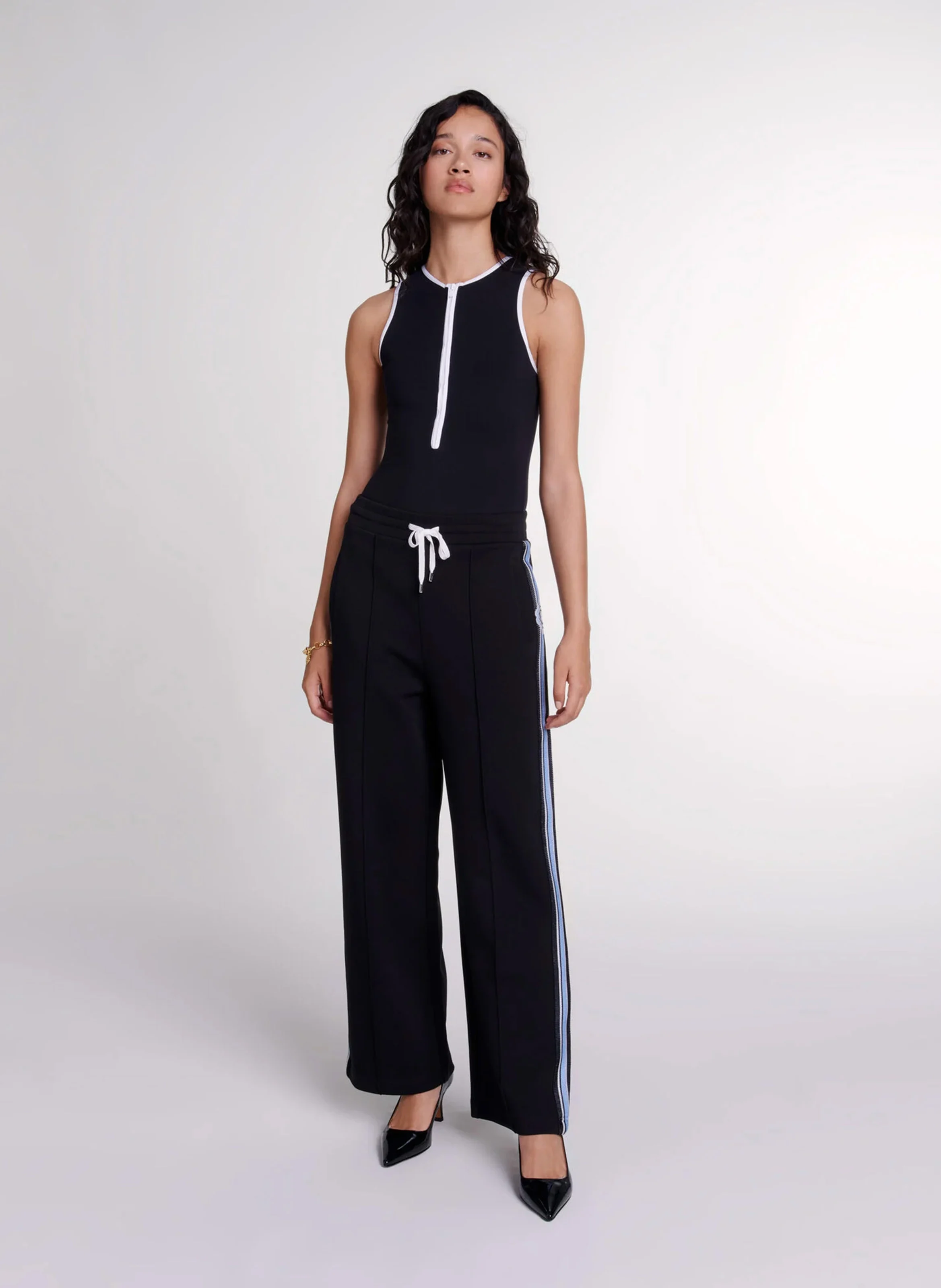 Pantalon jogging droit | Noir