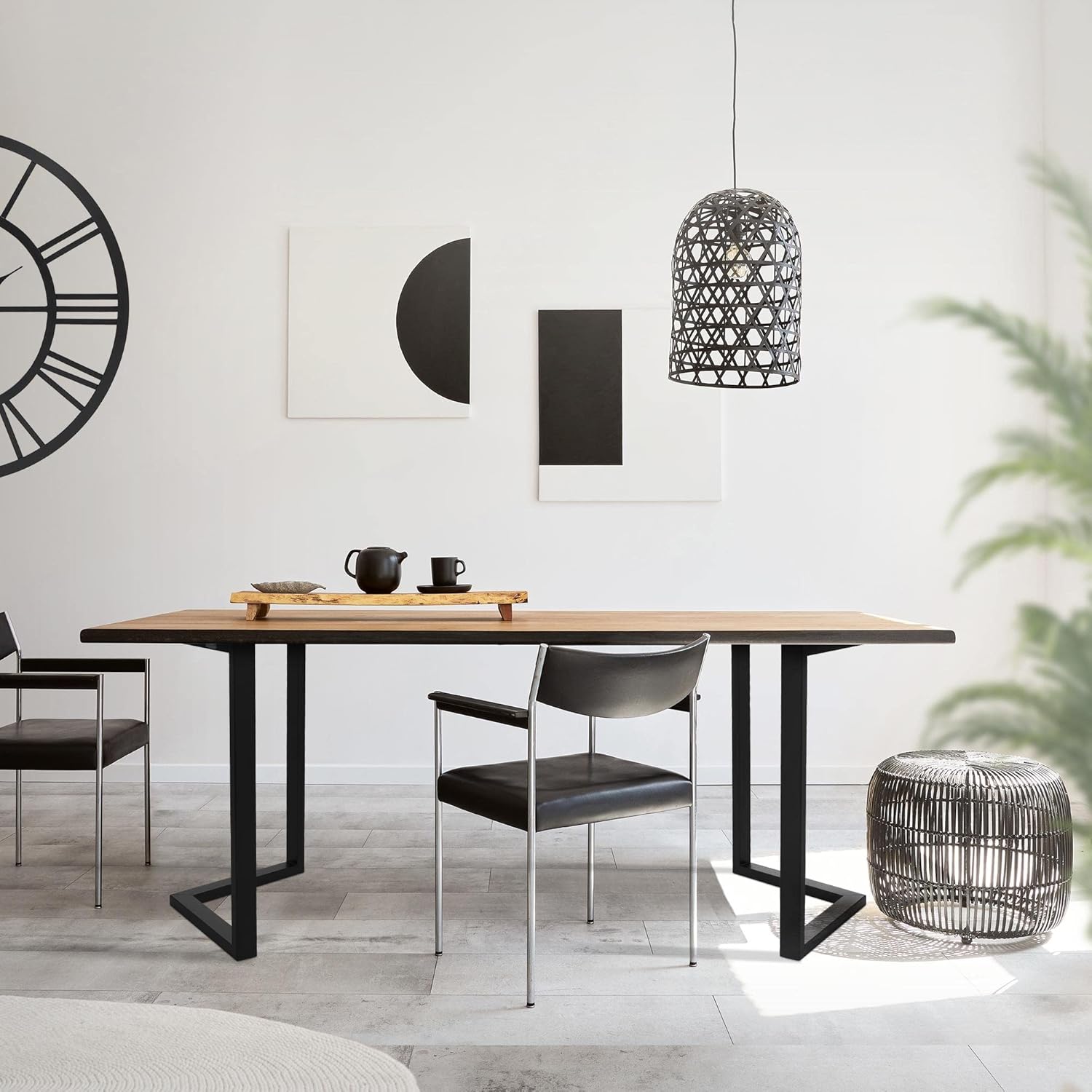 ML-Design 2er Set Tischkufen Arrow B44xH72 cm V-Form, Metall Schwarz, Industriedesign, Kufengestell für Esstische & Schreibtische, Tischgestell Tischbeine Tischuntergestell Möbelfüße für DIY-Projekte