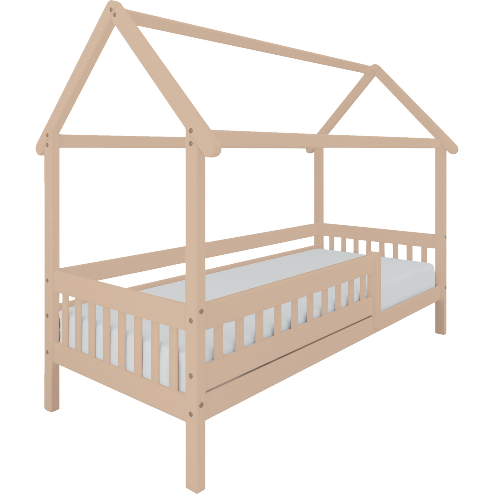 Bett Mila mit Dach Buche massiv 90 x 200 cm