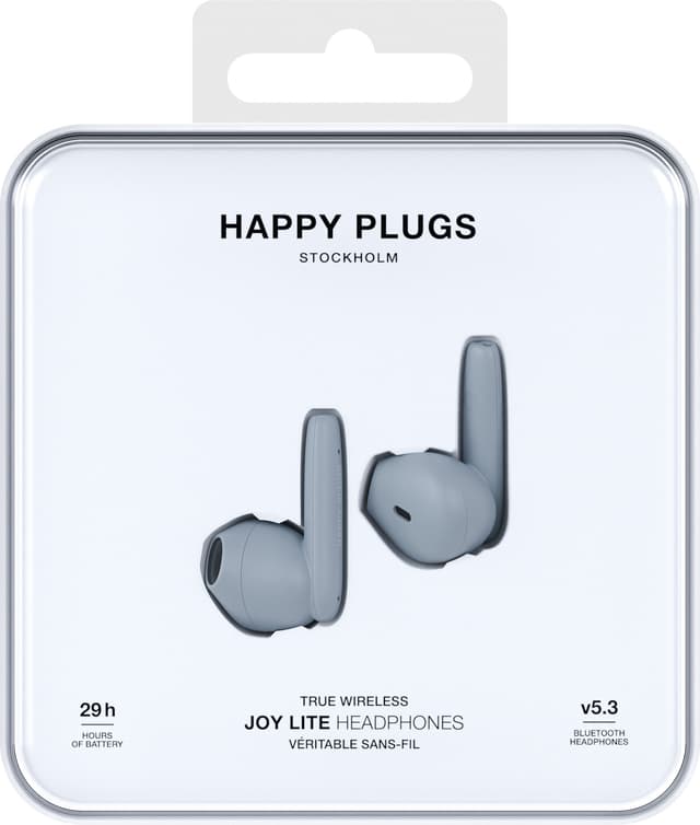 Happy Plugs Joy Lite helt trådløse in-ear høretelefoner (blå)