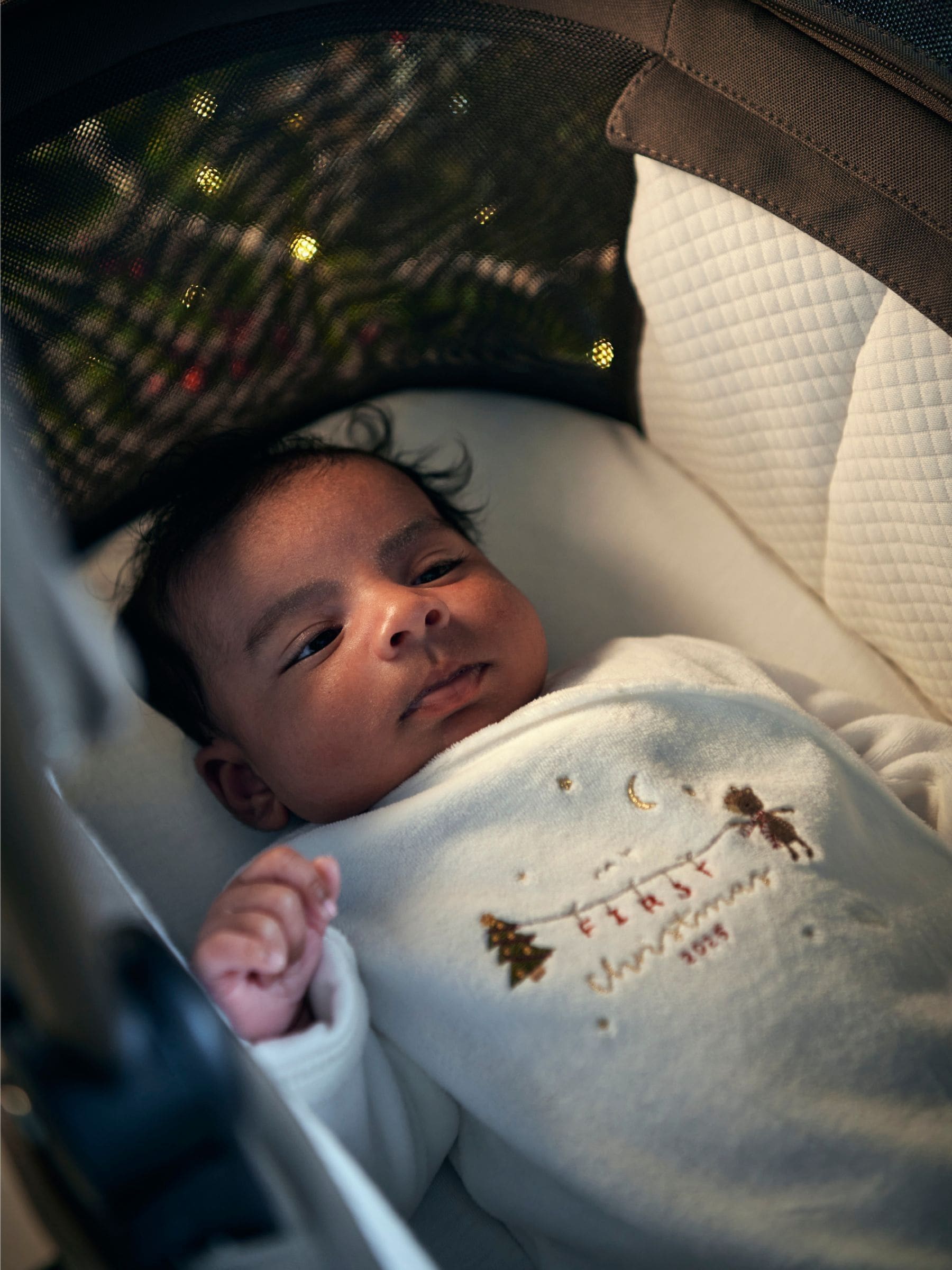 Mamas & Papas My First Christmas Velour Sleepsuit
