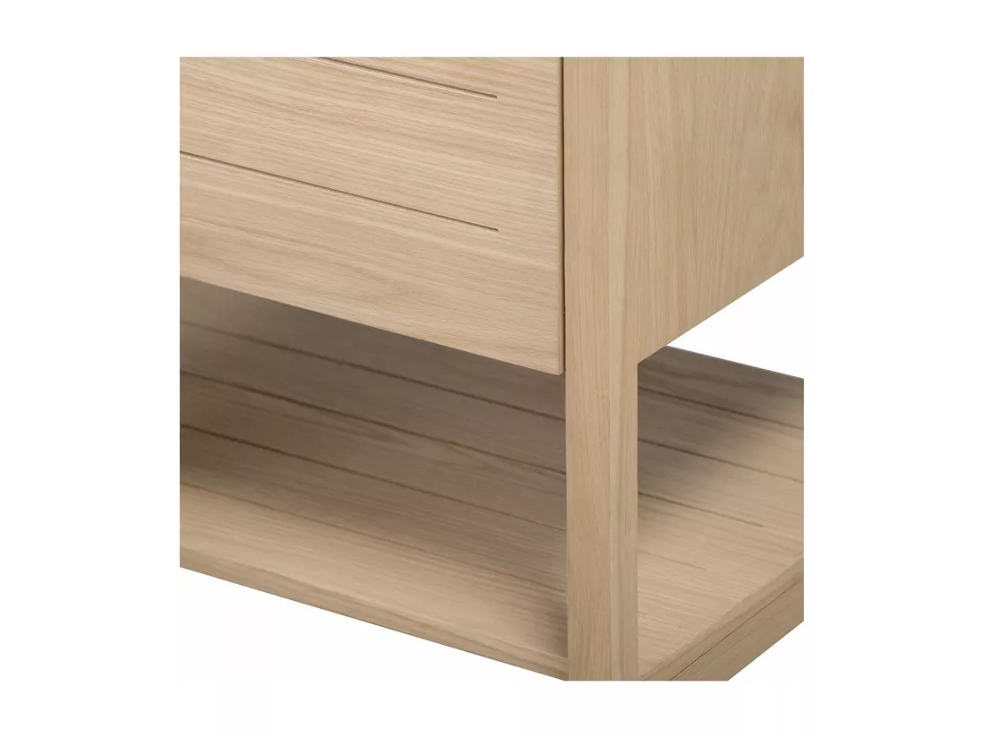 Meuble salle de bain Chêne naturel 70 cm ATOLL + Vasque carrée 36 cm