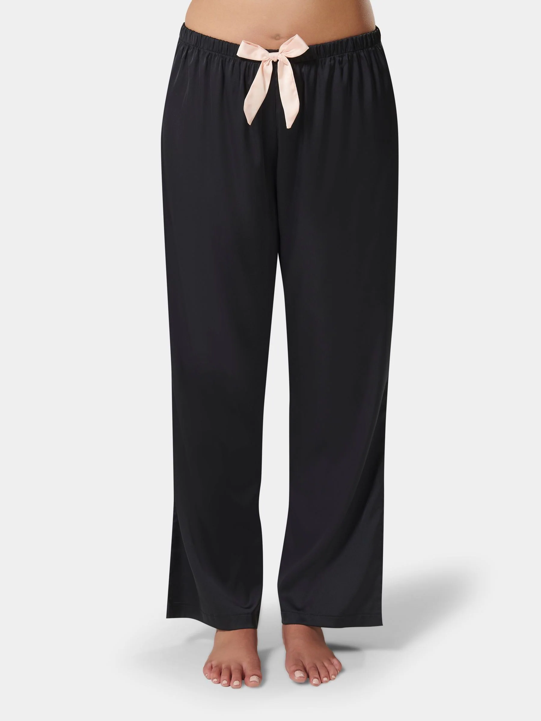 Zwart - Bluebella Claudia luxe Satijn lange Pyjama's Set