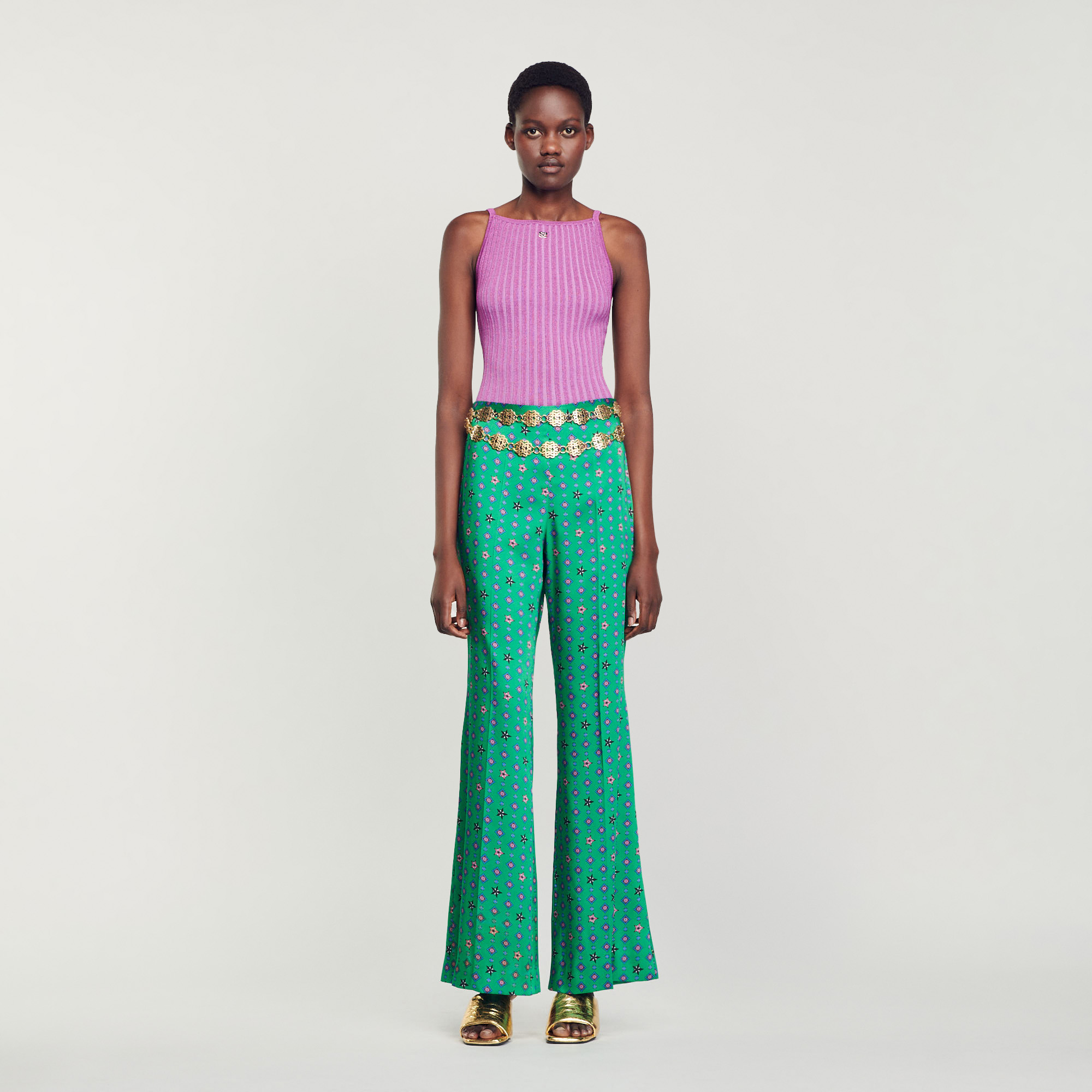 Pantalon fluide imprime