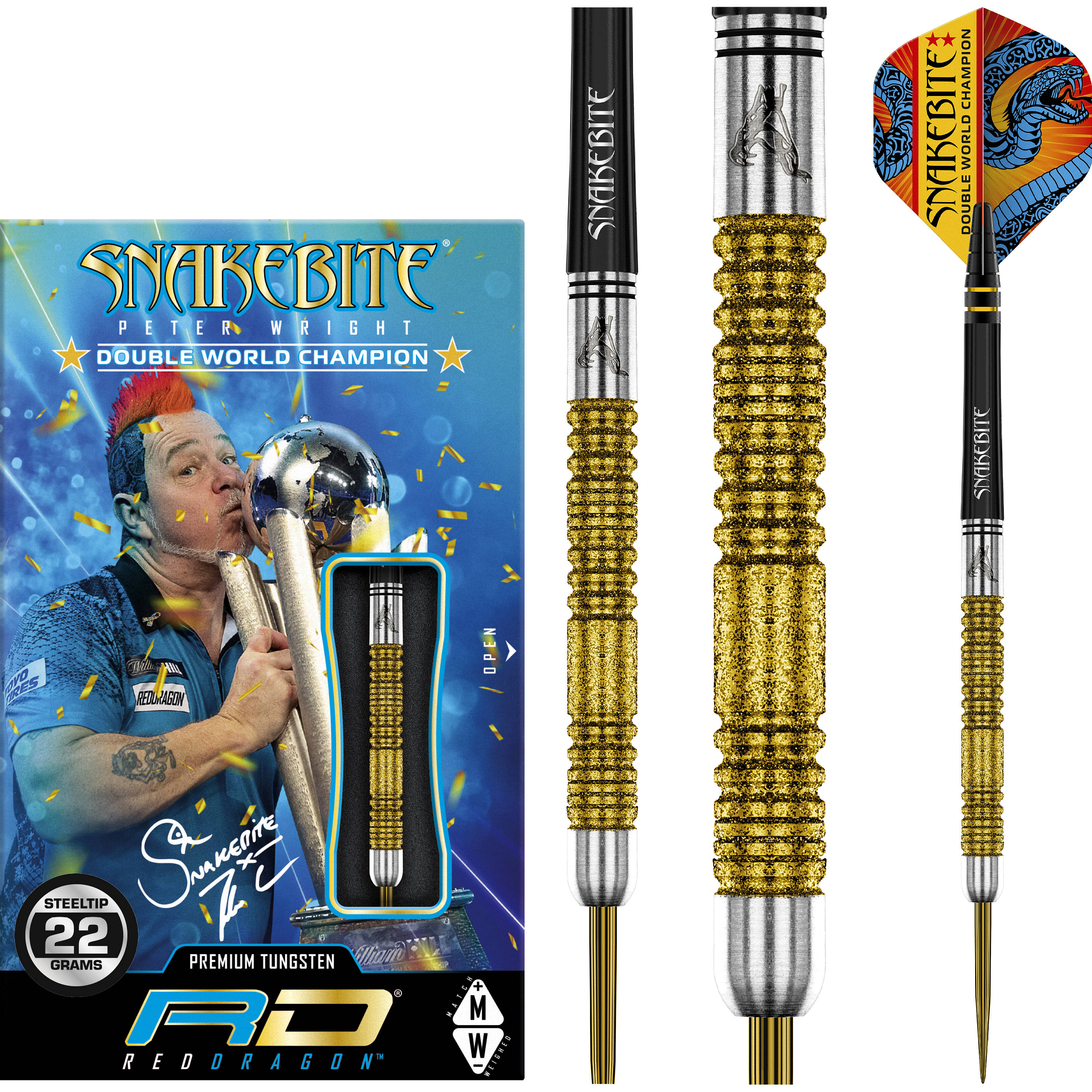 Red Dragon - Peter Wright - Euro 11 Element DWC Gold - Steeldart