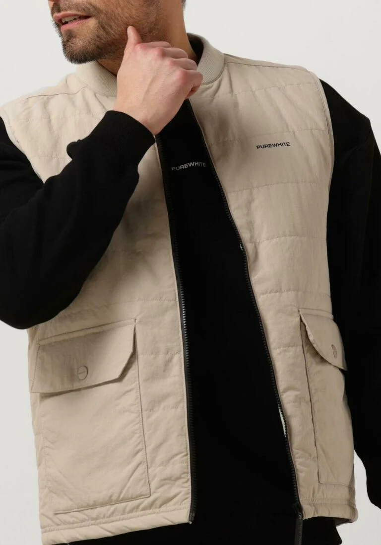 PUREWHITE zand purewhite bodywarmer light padded bodywarmer