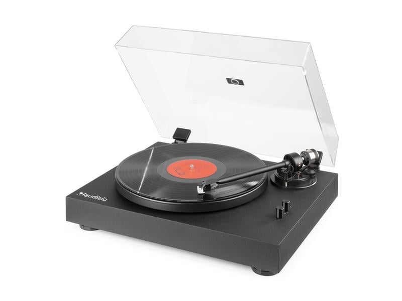 Audizio Plattenspieler RP340 Schwarz HiFi-Plattenspieler mit Riemenantrieb