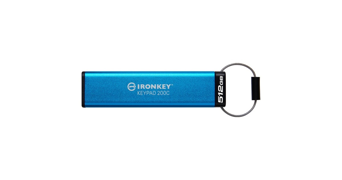 KingstonIronKey Keypad 200 512 GB usb-stick  (USB-C 3.2 Gen 1)