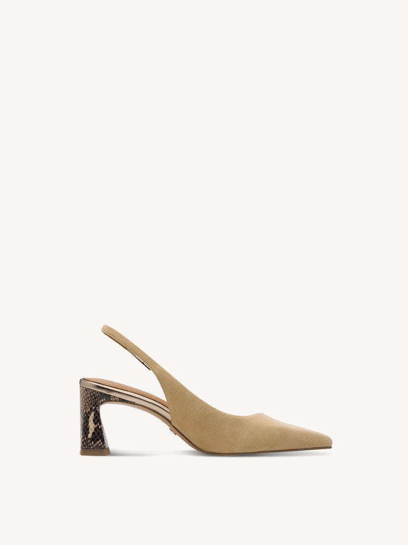 Leren Slingpumps - beige
