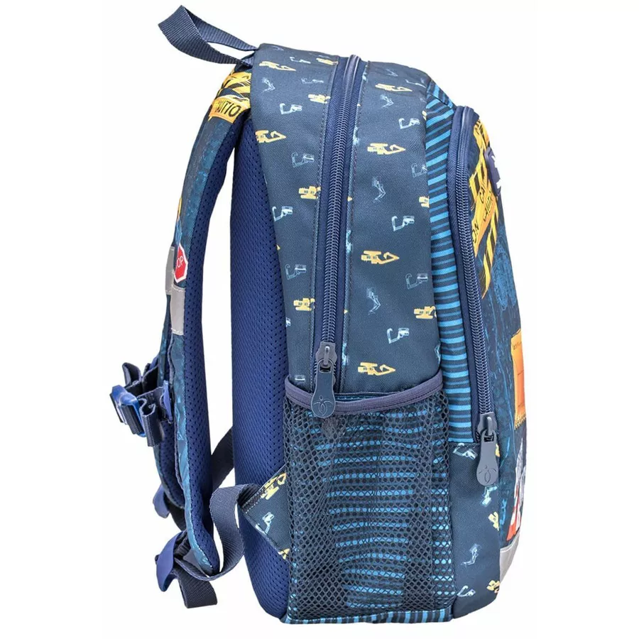 Belmil Kindergartenrucksack Kiddy Plus Kindergartenrucksack für 3-6 Jährige Kinder mit Brustgurt Heavy Machinery