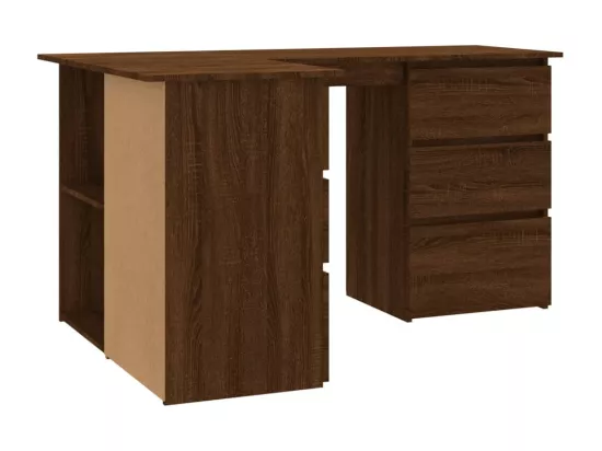 Bureau d'angle Chêne marron 145x100x76 cm Bois d'ingénierie