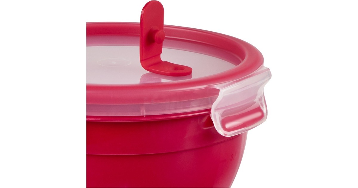 EmsaClip & Micro vershoudbakje 1,1 L doos  (Rood, rond)