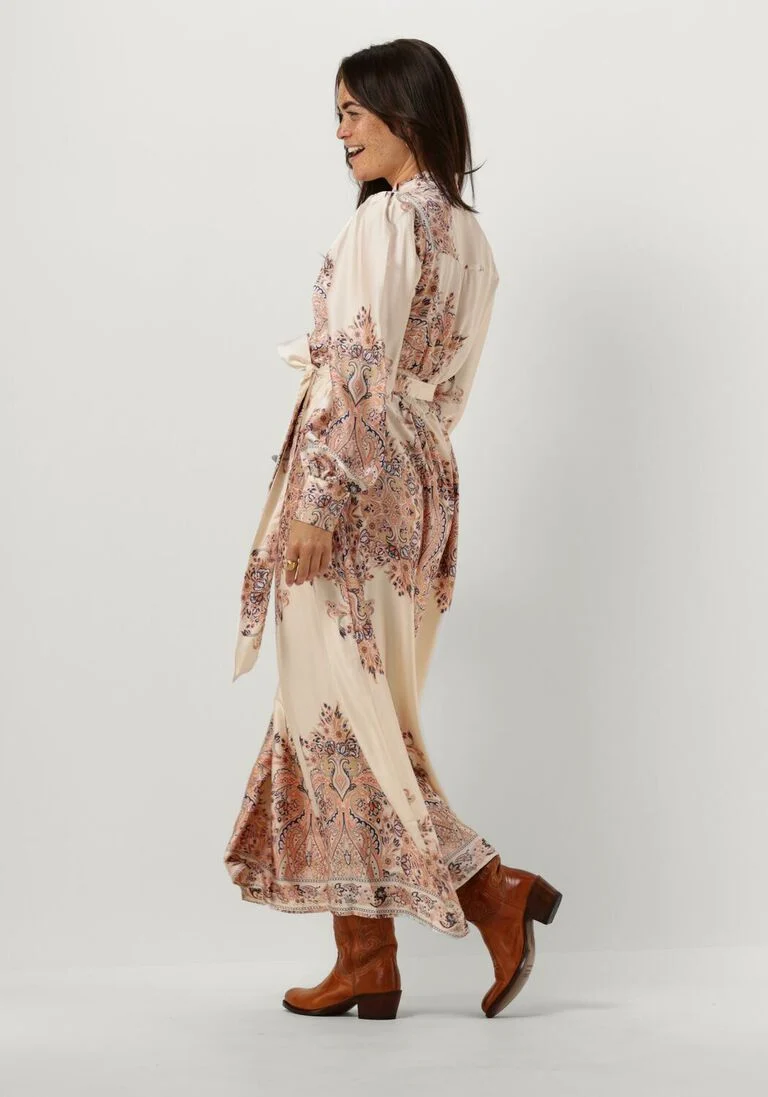 NEO NOIR creme neo noir maxi jurk nova paisley border dress