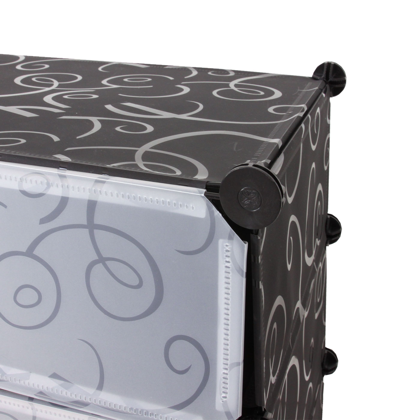 Schuhschrank MCW-B66, Schuhablage Schrank Steckregal Aufbewahrung, 8 Fächer 73x92x36cm ~ schwarz