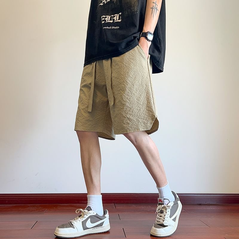 Posive - Effen shorts met trekkoord in de taille