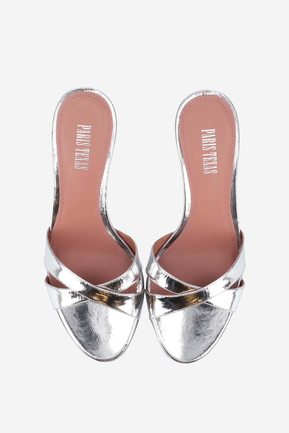 Nina 50 metallic leather mules