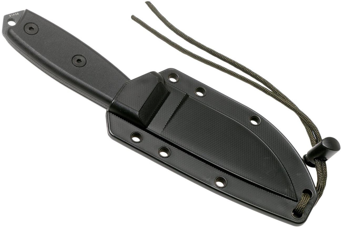 ESEE Model 3 Tactical Gunsmoke Black 3PTGB, zwarte G10 handgreep en kydex schede