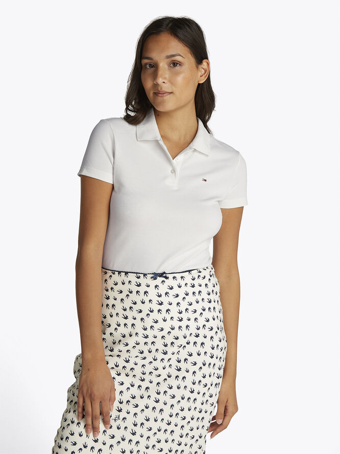 Tommy Hilfiger TJW SLIM ESSENTIAL POLO SS Ecru