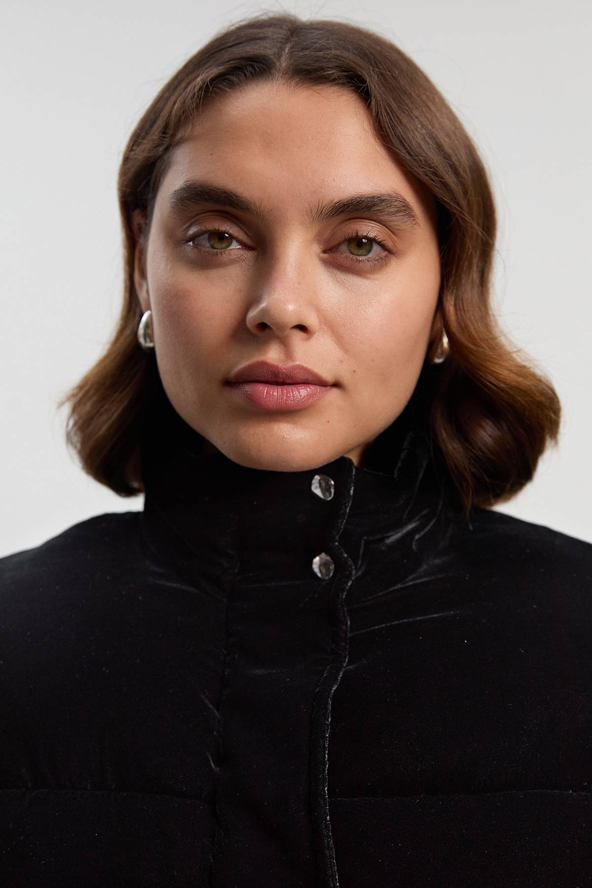 KarenMillen Manteau Court Matelassé en Velours