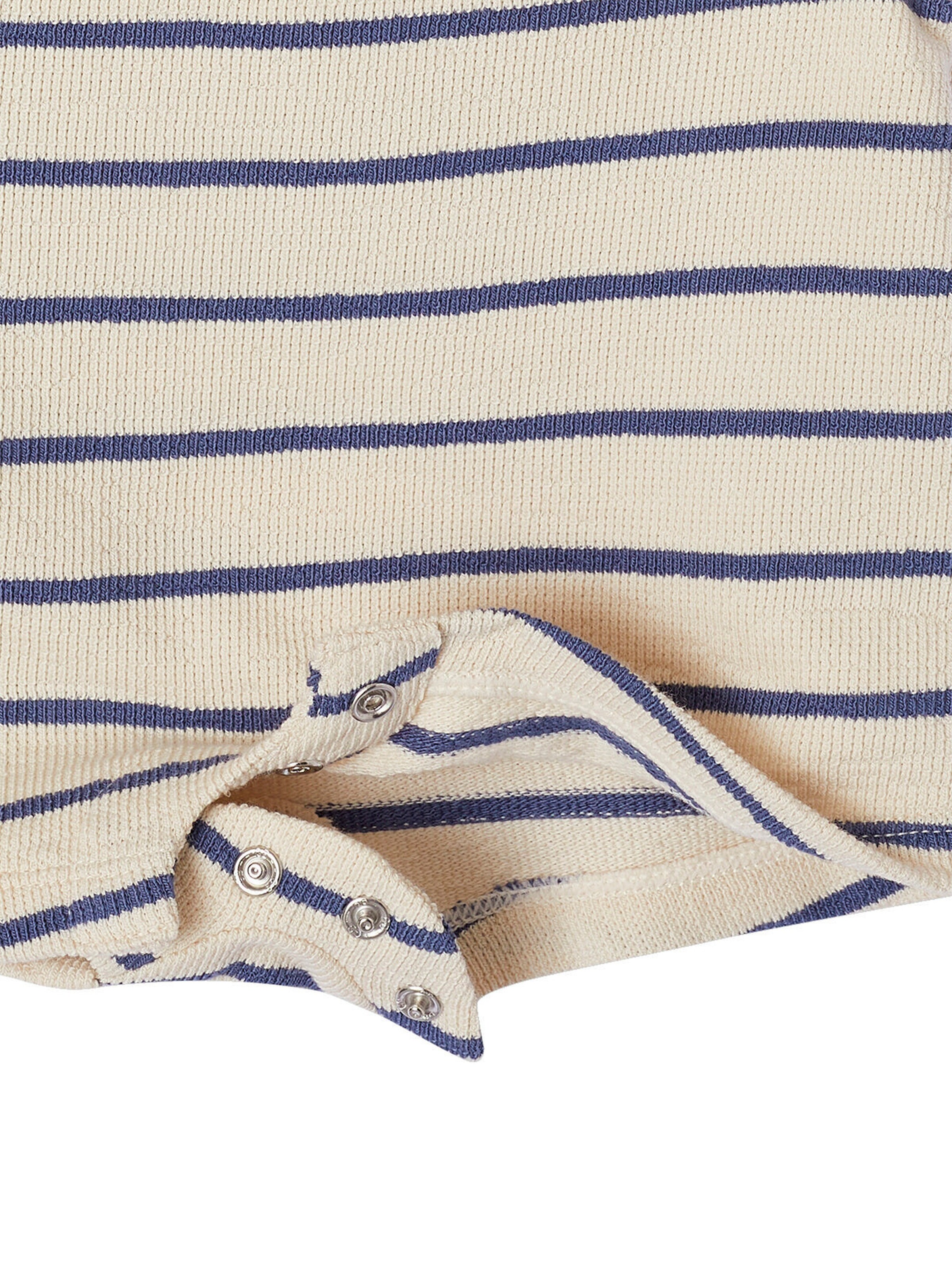 Vertbaudet Baby Geschenk-Set: T-Shirt, Latzshorts & Schmusetuch blau gestreift