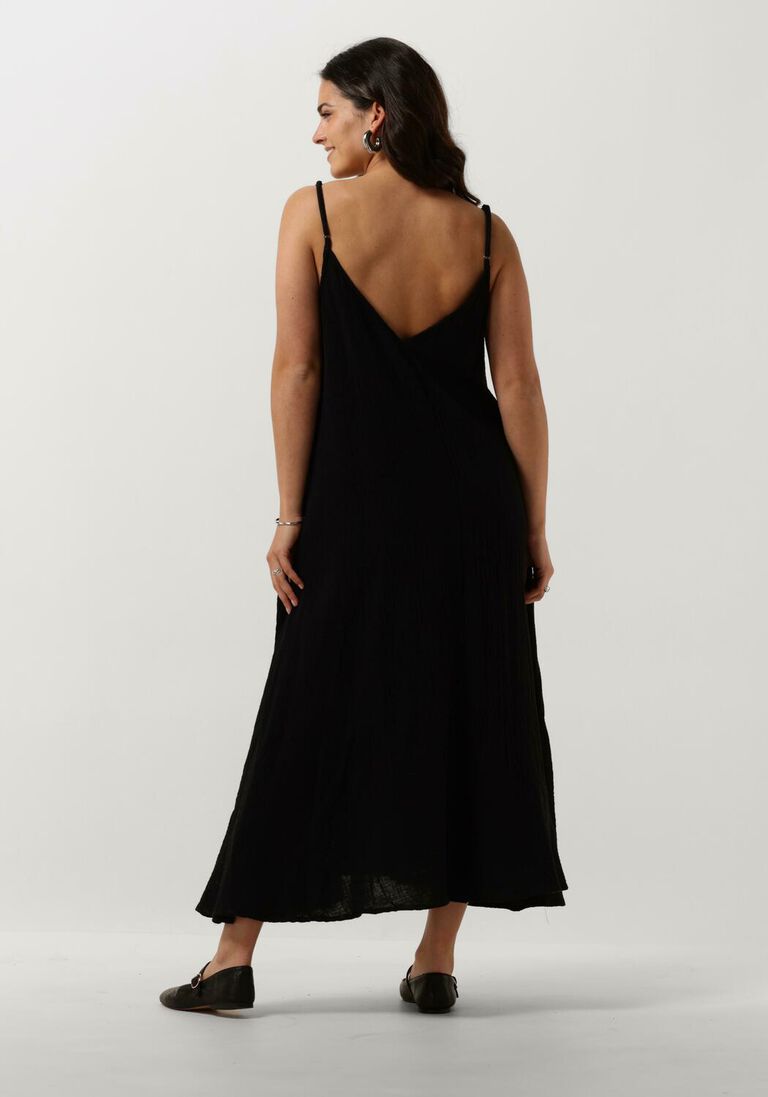 OBJECT zwarte object midi jurk objcarina bia s/l dress div