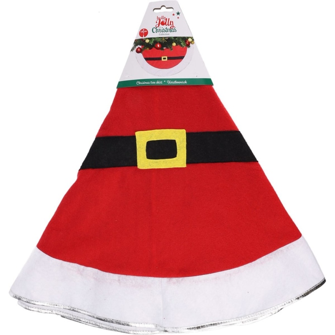 Weihnachtsbaum-Rock - rot/weiß - ø  ca. 120 cm