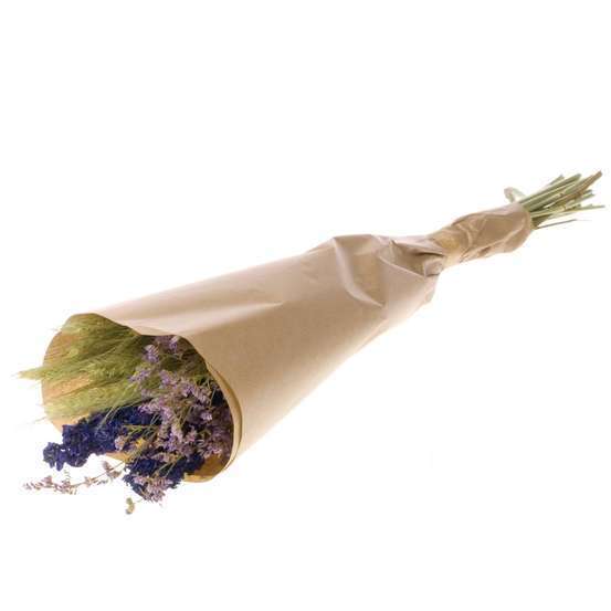 Bouquet de fleurs séchées de Delphinium