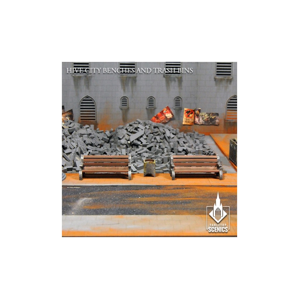 Hive City Benches & Trash Bins