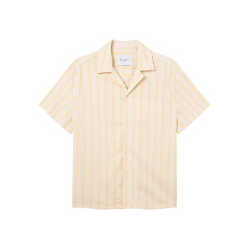 Les Deux Lawson Stripe Skjorte, Ivory/Lemon Sorbet, XXL