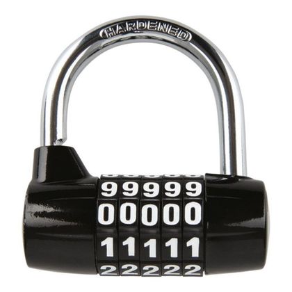 Antivol Oxford cadenas LK102 5-digit Combination Padlock Universel - Noir