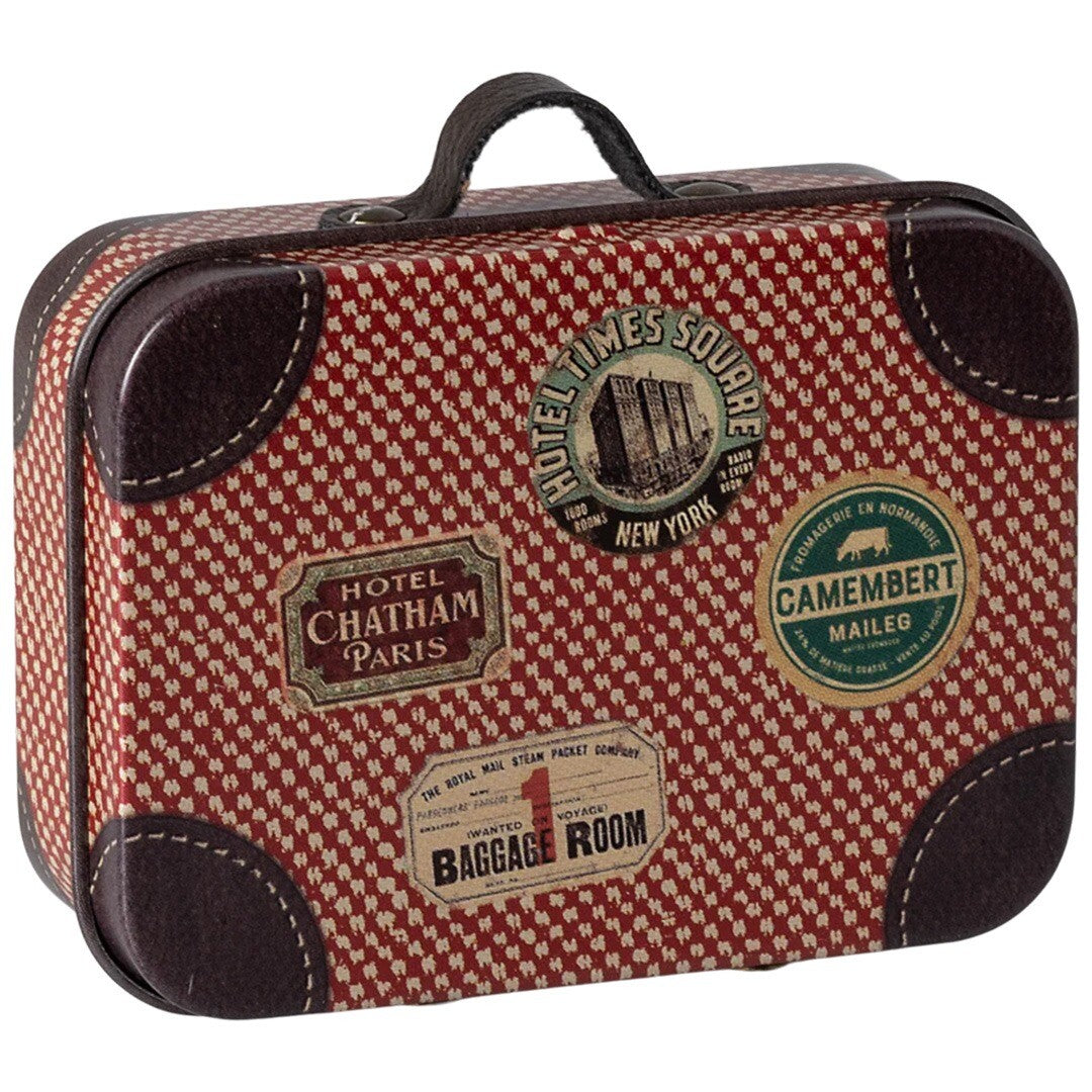 Maileg koffertje travel red - 7,5 cm